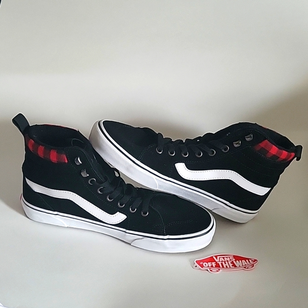 Vans Filmore Vansguard Suede Black/Red Plaid Men's US 8.5 (Women's 10)